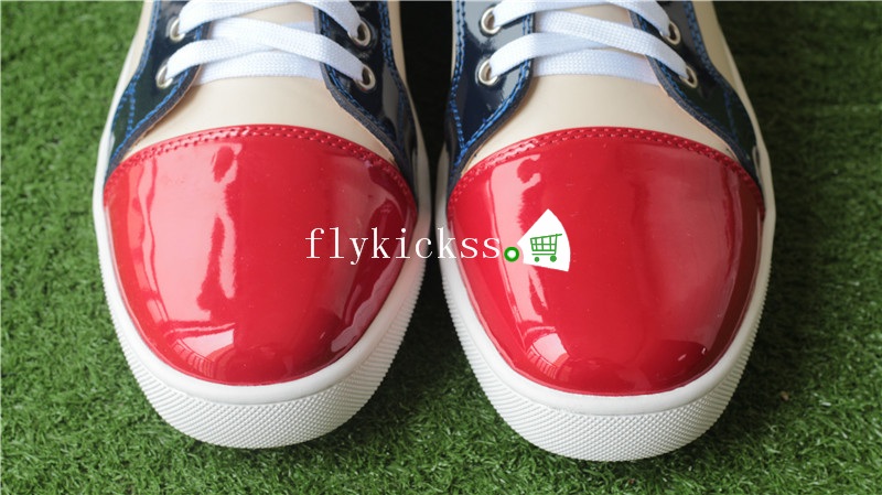 Christian louboutin Low Top Sneaker Red Cream Black